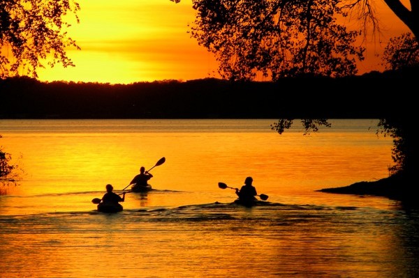 Du kayak, loin de la Provence mais avec un magnifique coucher de Soleil